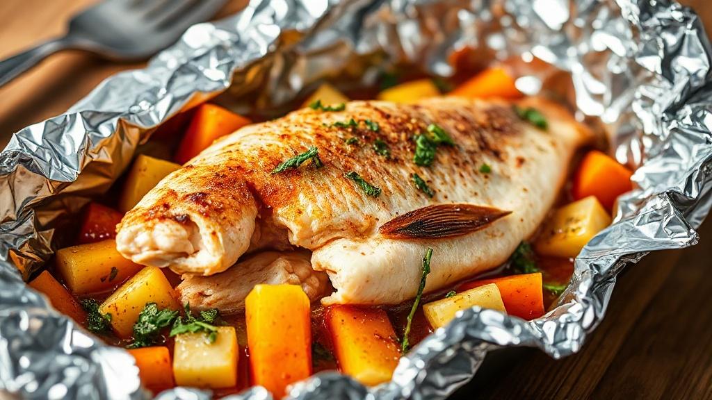 Рыба, запеченная в фольге с овощами: простой способ получить сочное и аккуратное блюдо